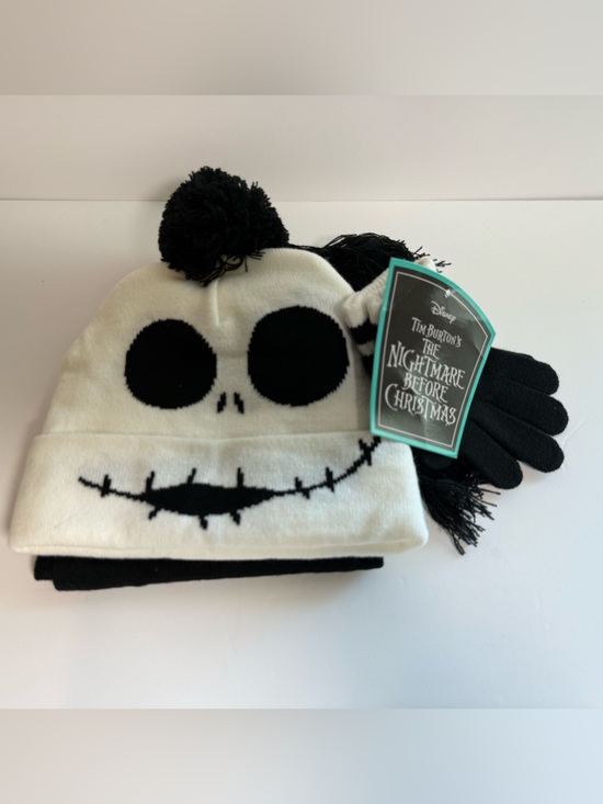 Disney Other - Disney The Nightmare Before Christmas Jack Skellington Hat Scarf Gloves Set